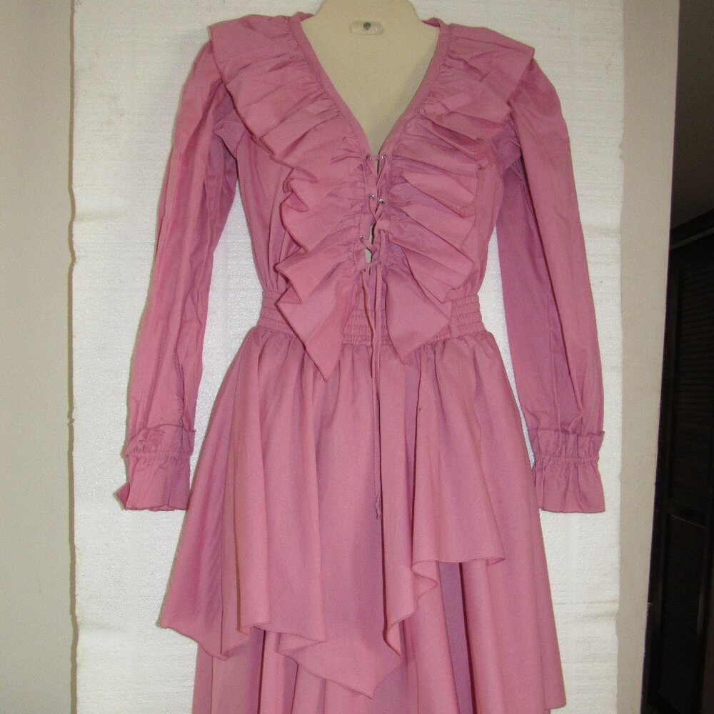 Western Collection Long Sleeve Ruffled Shirt has tie up closure down front